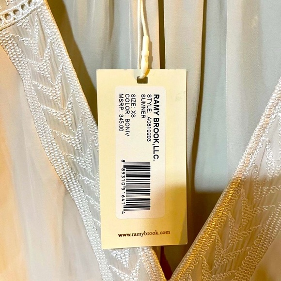 Ramy Brook Sumner Blouse in Ivory. - Picture 7 of 7